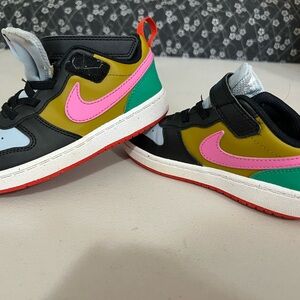 Nike Kids' Black and Pink Sneakers